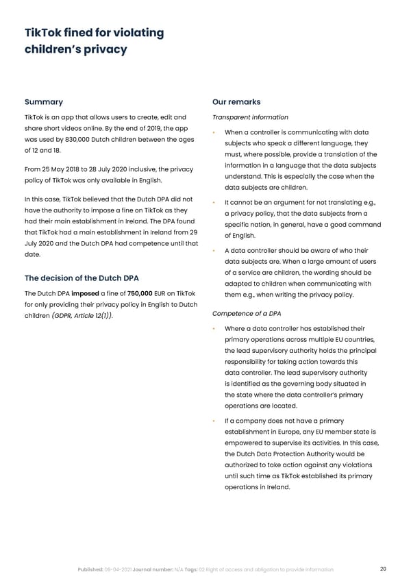 Complycloud EU GDPR Report - Page 20