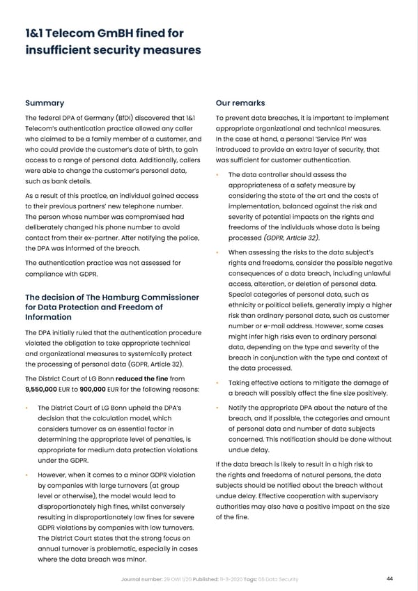 Complycloud EU GDPR Report - Page 44