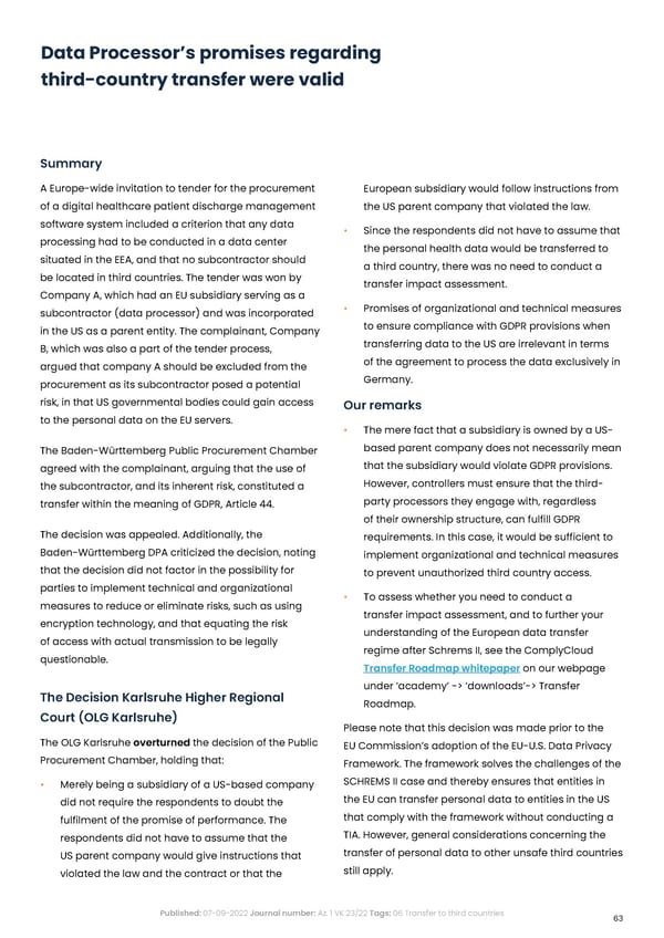 Complycloud EU GDPR Report - Page 63