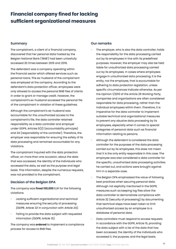 Complycloud EU GDPR Report - Page 77